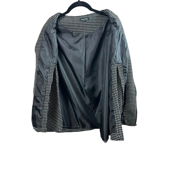 Massie Polka Dot Zip Up Lined Poncho Cloak Cape Size Medium - Picture 11 of 12